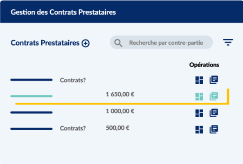 Coopérons! - Gestion des contrats prestataires